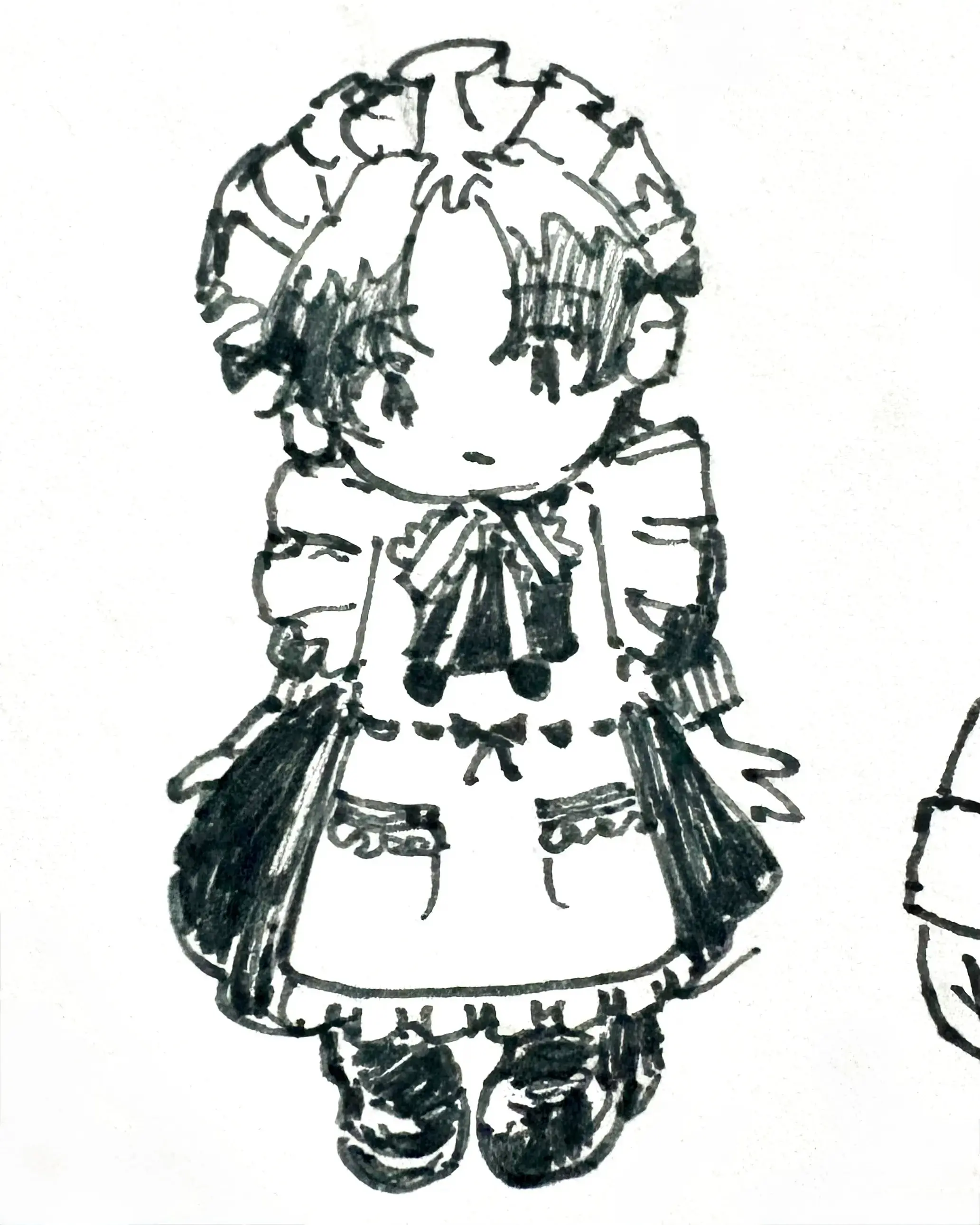 フリルが大きめのふわっとしたメイド服を着ているミウ