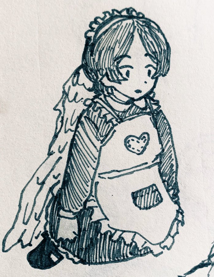 メイド服の青色