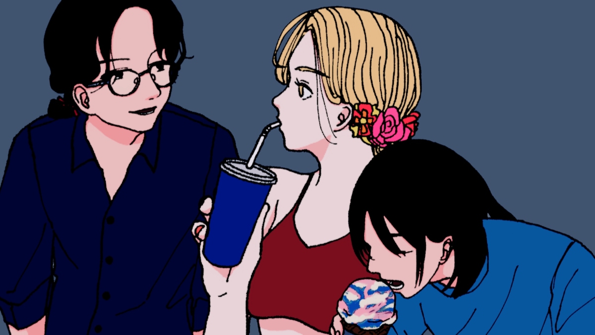 ３人で旅をしている